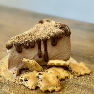 Tarta de queso con choco flakes