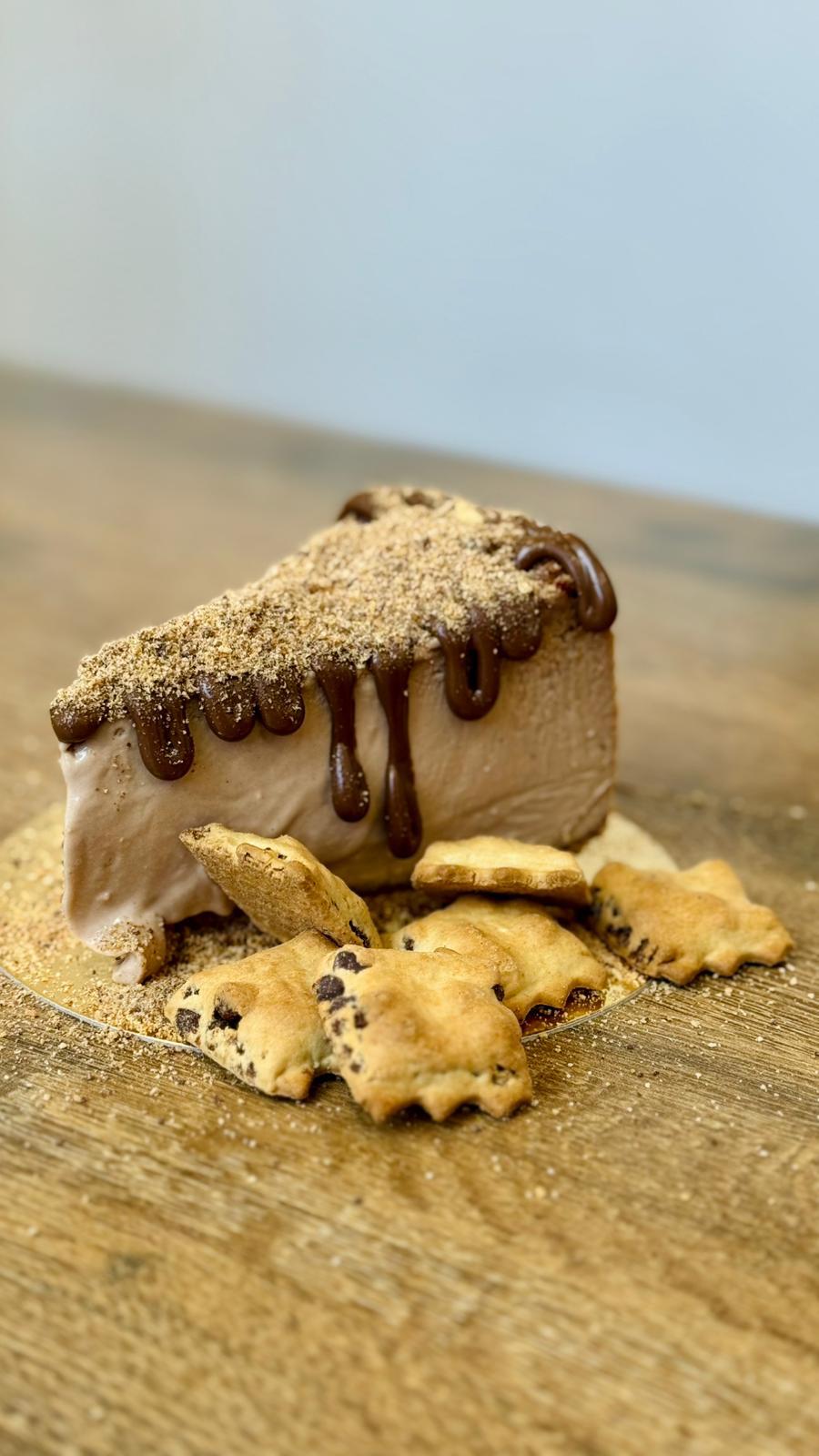 Tarta de queso con choco flakes