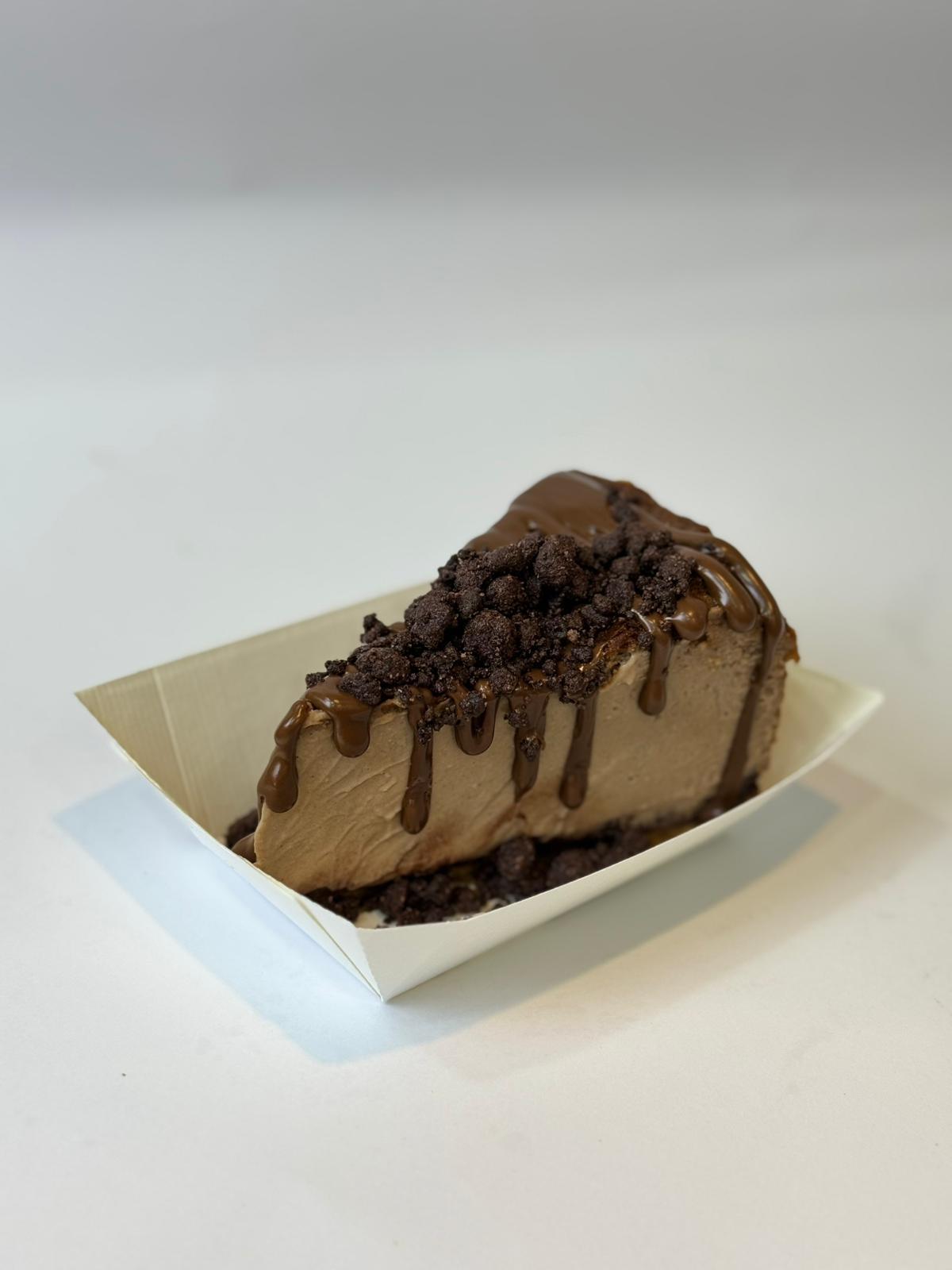 Tarta de queso con Crumbel de cacao y nutella